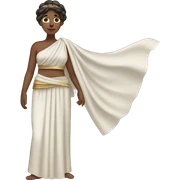 woman wearing traditional draped greek toka sticker