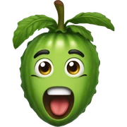 abocado sticking out toungue sticker