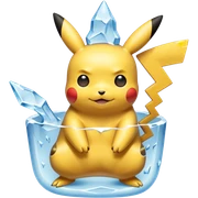 Pikachu en glace sticker