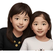 smiling girls with brown hair sticker