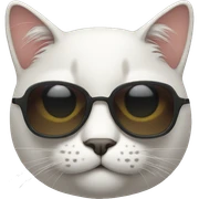 Cat with sunglasses sticker