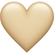 Beige heart sticker