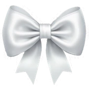 white satin bow sticker