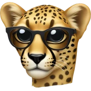 Cheetah with sunglasses on sticker