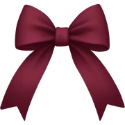 Burgundy bow sticker