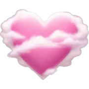 pink heart in clouds  sticker