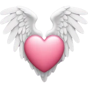 heart with angel wings sticker