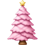 Baby pink Christmas tree sticker