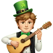 Leprechaun Guitarist sticker