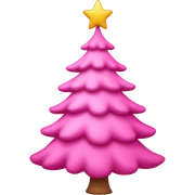pink christmas tree sticker