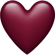 burgundy heart sticker