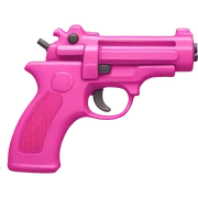 Pink gun sticker