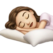 sleeping beauty brunette white girl with a silk pillow sticker