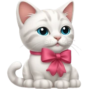 Cat with a bow  sticker