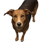 realistic dog gazing forward sticker
