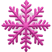 Pink snowflake  sticker