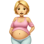 Pregnant belly sticker