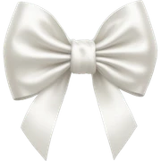 white satin bow sticker