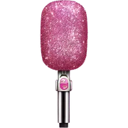 Pink ombre microphone with glitter  sticker