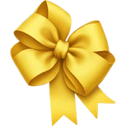 Yellow bow  sticker