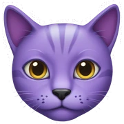 purple cat sticker