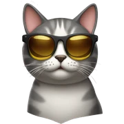 Cat with sunglasses sticker