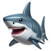 Shark with a top hat sticker