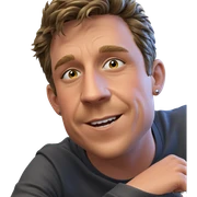 smiling boy with earrings sticker