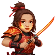 Fire-Wielding Samurai sticker