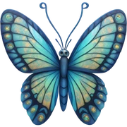 Blue butterfly sticker