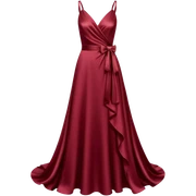 Burgundy satin dress sticker