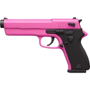 pink gun sticker