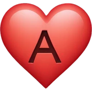 heart with A + A in the middle sticker