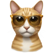 Cat with sunglasses sticker