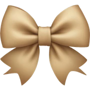 Beige bow sticker