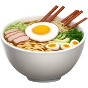 A hot ramen in a white bowl sticker