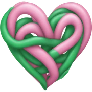 Pink and green heart entwined  sticker