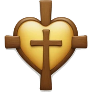 heart with a cross sticker