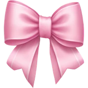 light pink ribbon bow sticker