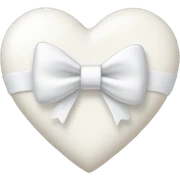 A white milk heart with a white bow sticker