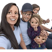 happy outdoor group moment sticker