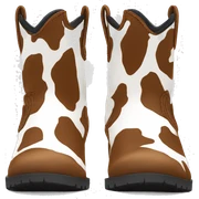 cow print boots sticker
