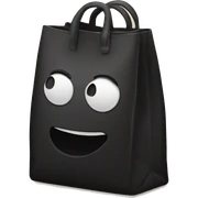 create a emoji of black bag sticker