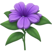 Purple flower sticker