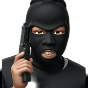 boy with gun ready sticker