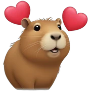 capybara hearts sticker