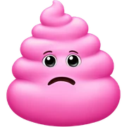Pink poop sticker