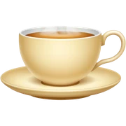 Cozy tea cup in cream color sticker