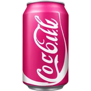 Pink coca cola can sticker