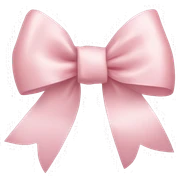 light pink ribbon bow sticker